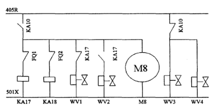 高低溫濕熱試驗(yàn)箱水路系統(tǒng)現(xiàn)電路控制圖